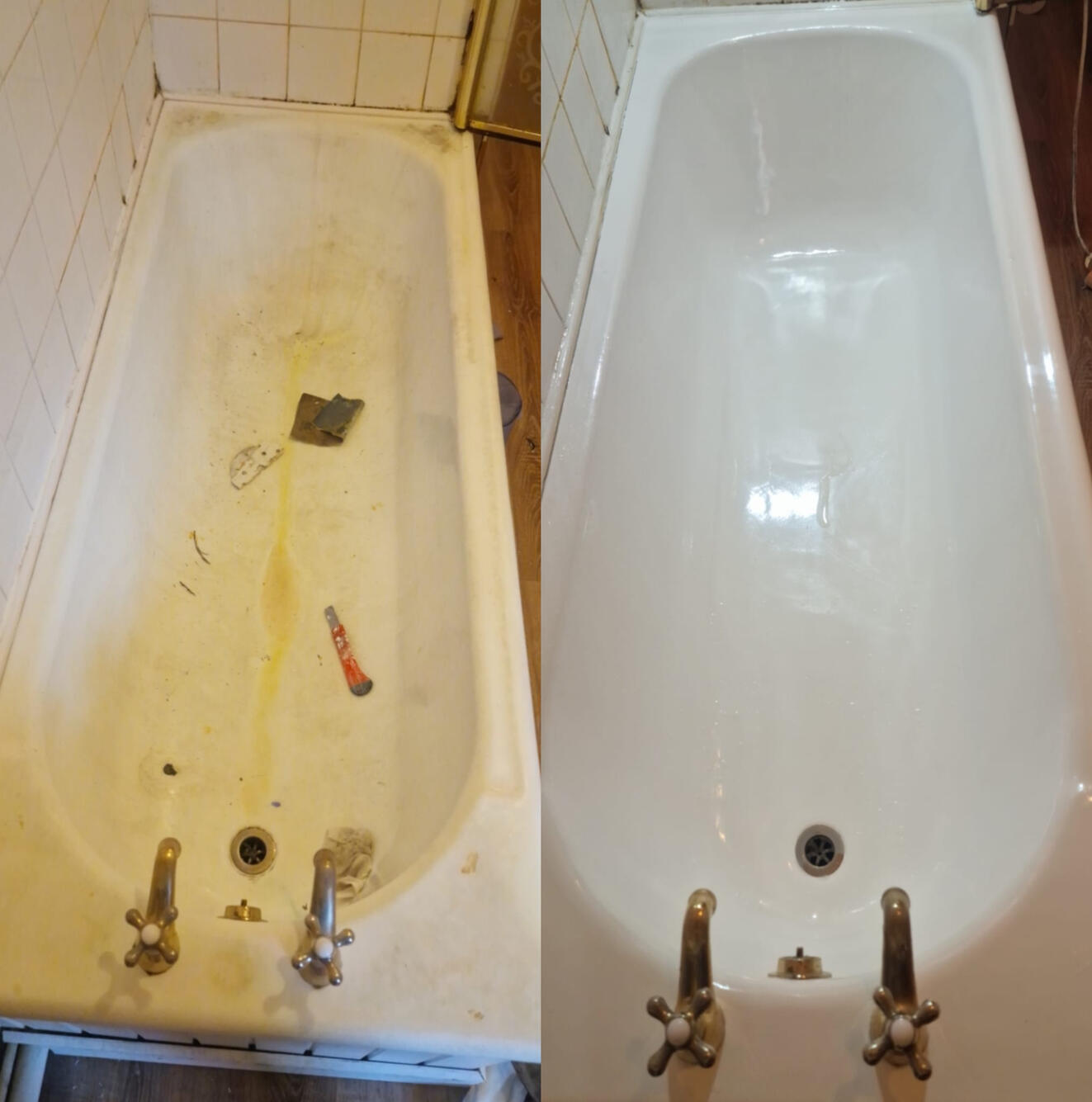 Steel bath resurfaced in Winton Winchester
